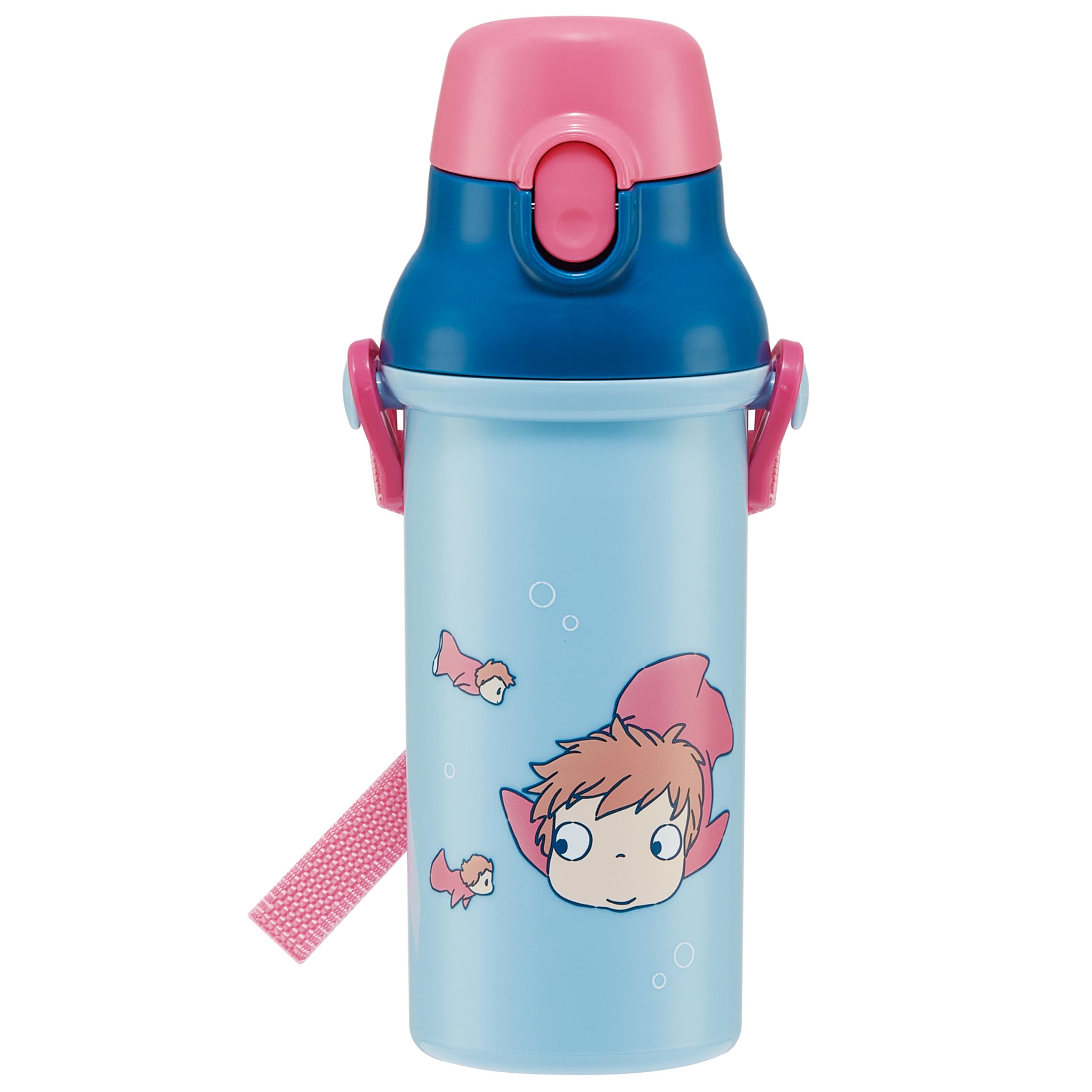 Amazon.com: Ponyo Flip Top Water Bottle with Strap 16.23oz - Ponyo